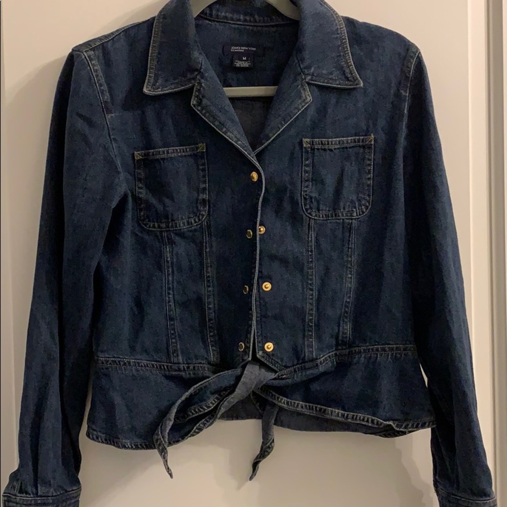Jones New York blue jean top. M